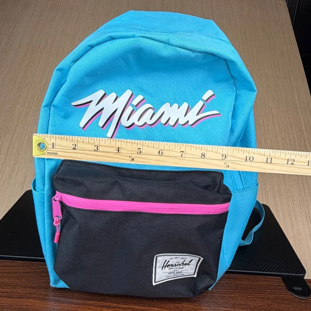 Herschel Miami Heat Backpack Blue Black Pink NBA South Beach Vice City Bag Large